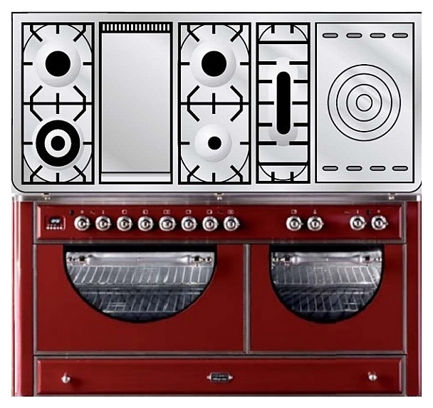 Газовая плита с духовым шкафом ILVE MCA-150FSD-VG