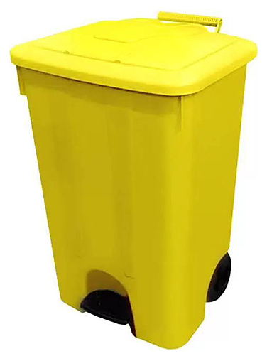 Контейнер для мусора TELKAR 50081 85 л желтый
