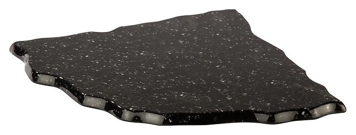 Блюдо сервировочное треугольное Pujadas 22018 36х36х36 см h=2 см (меламин) черный мрамор