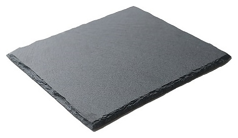 Блюдо сервировочное MGprof 68709 30х30 см h=0,7 см (сланец) квадратное черное
