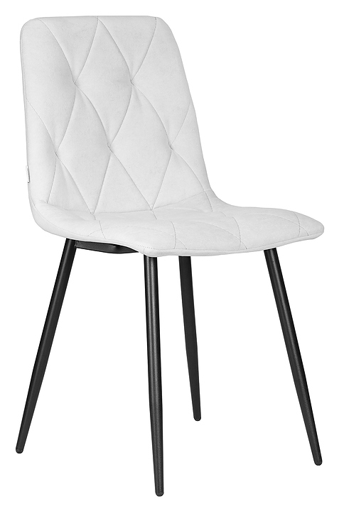 Стул обеденный DOBRIN 006 CHILLY ROMBO (светло-серый, черный)