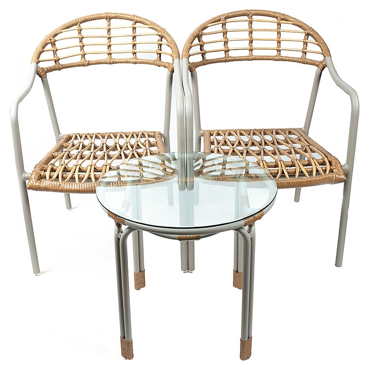 Набор дачной мебели Foodatlas Идиллия (cтол + 2 стула)