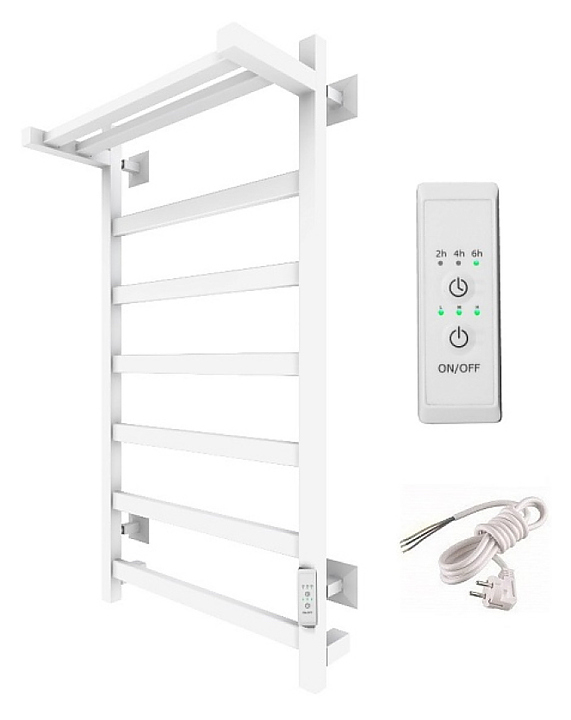 Полотенцесушитель электрический с полочкой Тругор Пэк сп 20 кв П 80х50 см, белый