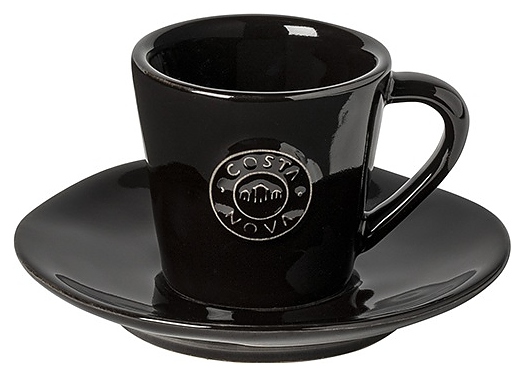 Кофейная пара Costa Nova NOCS06-BLK(NOCS06-902) 70 мл (керамика)