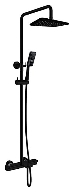 Душевая система с термостатом Kaiser Elite 01182-2 черный матовый