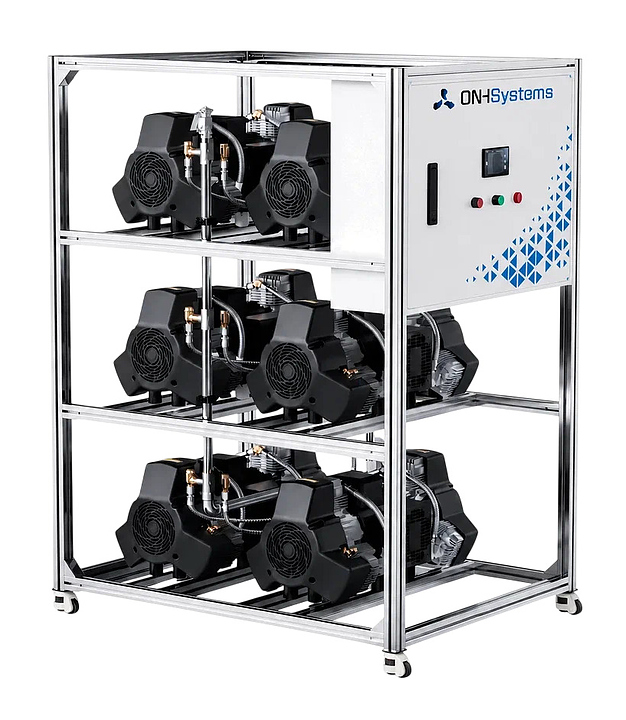 Установка компрессорная безмасляная W-образная стационарная ONH Systems CСК 6X6W P
