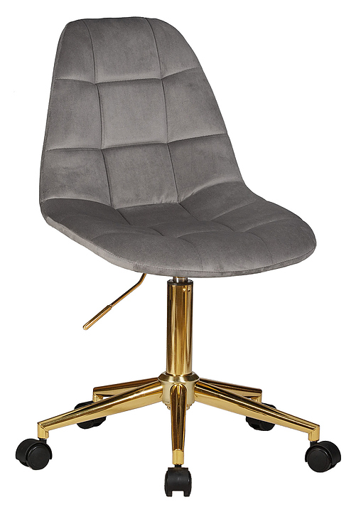 Кресло офисное для персонала DOBRIN 9800-LM-N MONTY GOLD (серый велюр) 2 шт.