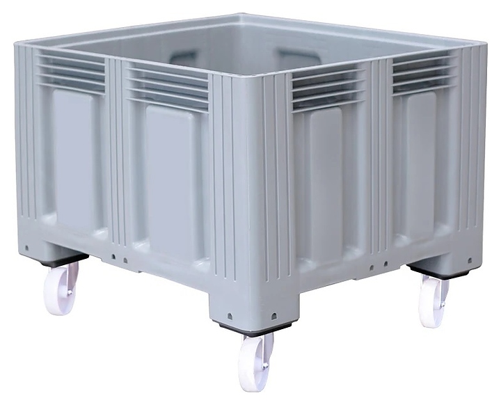 Контейнер ТАРА.РУ TR-Box 1210 PW (758) 1200х1000х918 мм (перфорированный на колесах) серый