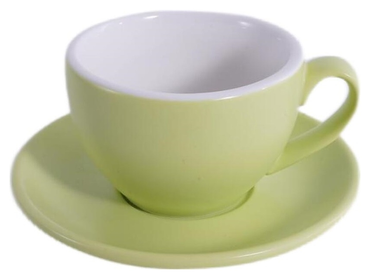 Чайная пара P.L. Barbossa Barista S0120-matte fruit green 250 мл (фарфор) светло-зеленая матовая