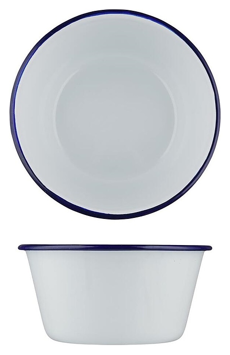 Салатник Sunnex CEB2048 Blue Rim 1250 мл d=17,5 см h=8 см (эмалированная сталь)