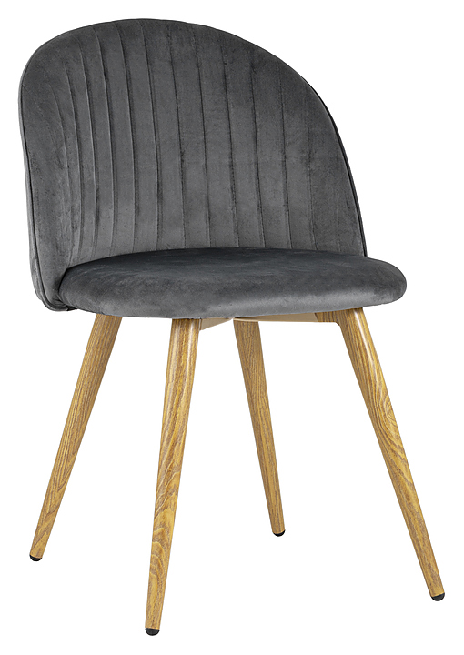 Стул Stool Group Лион Страйпс велюр серый