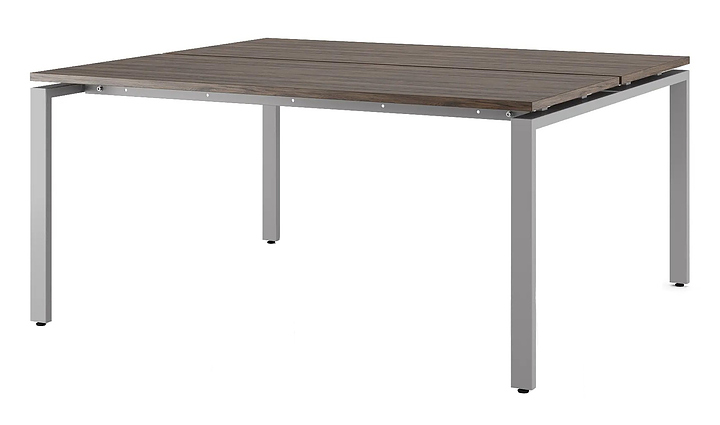 Стол офисный КОБОР P/2-100/120 aluminum/charlston