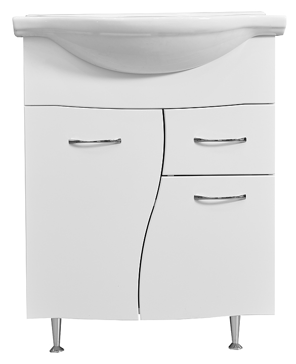 Тумба напольная Stella Polar Волна 65 SP-00000056, белая