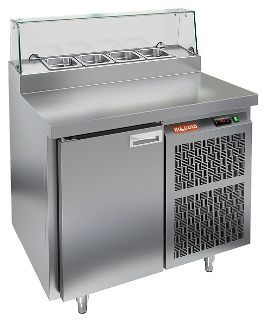 Стол для пиццы HICOLD PZ2-1/GN (1/6Н) СТЕКЛО