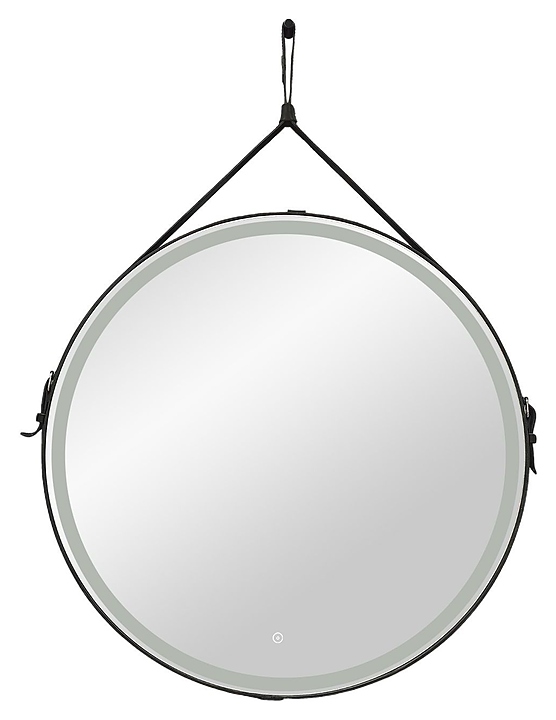 Зеркало Art&Max Milan AM-Mil-800-DS-F-Nero 80 см, с подсветкой