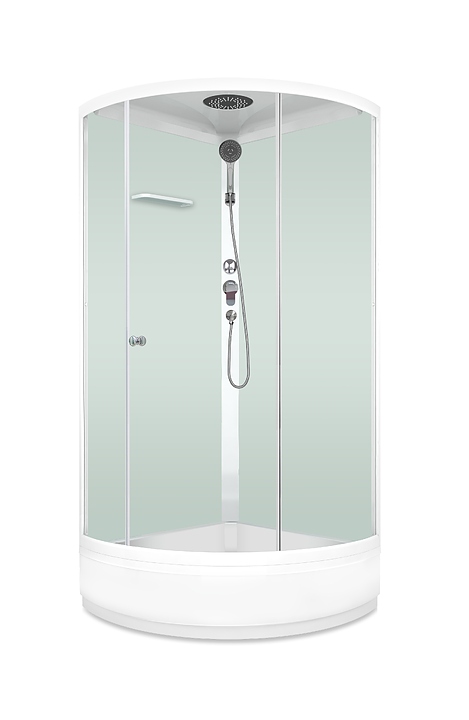 Душевая кабина Domani-Spa Simple 99 mid DS01Sm99MWCl00 90х90 см