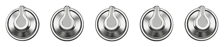 Набор из 5 ручек для варочной панели SMEG 5MP1GOG