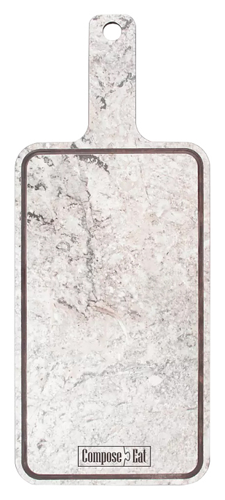 Доска разделочная ComposeEat DRRJ37153031OA4 37х15 см, с ручкой, мрамор серый