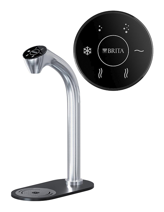 Система подачи воды встраиваемая Brita Extra C-Shape still + sparkling + hot (высокий кран, увеличенный бойлер)