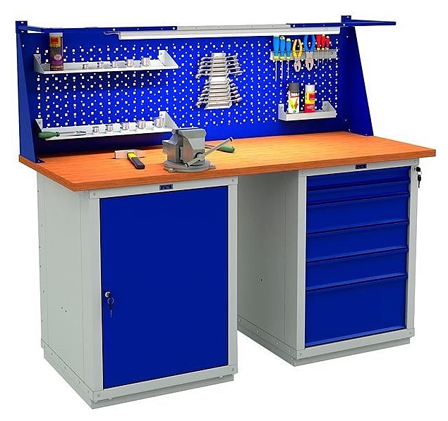 Верстак слесарный ПРОМЕТ Expert (№605) W160.WS1/WS6.011