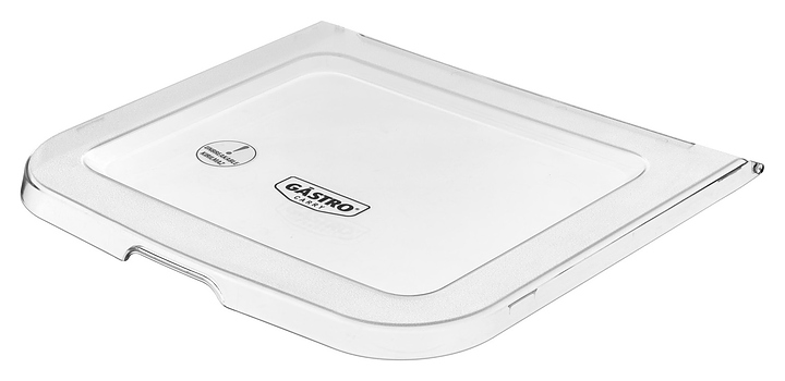 Крышка фронтальная для контейнера для сыпучих продуктов 102 л Gastroplast 76810 (поликарбонат) прозрачная