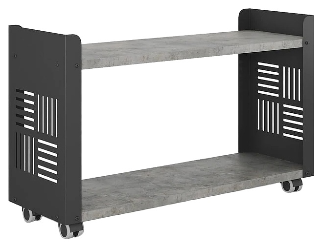 Стеллаж мобильный КОБОР SМ2-90/30 black/chicago