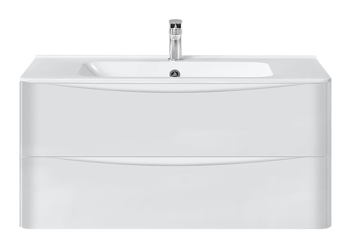Тумба под раковину Vincea Paola 1000 G.White 99,5х46,6 см, подвесная, белая глянцевая