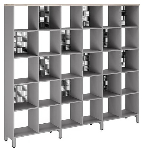 Стеллажная система КОБОР SQ-5X6 aluminum/natural