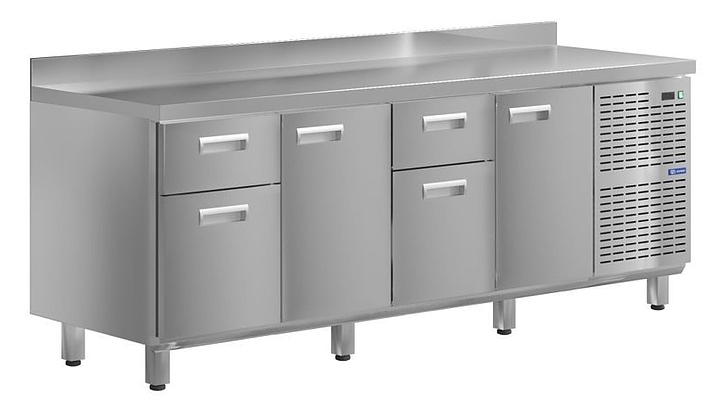 Стол холодильный KAYMAN КСХ-4141/70 (2 двери, 4 ящика)