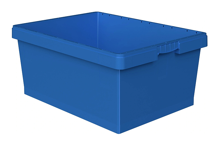 Контейнер iPlast INSTORE KVR-8634 800x600x340 мм усиленное дно, голубой