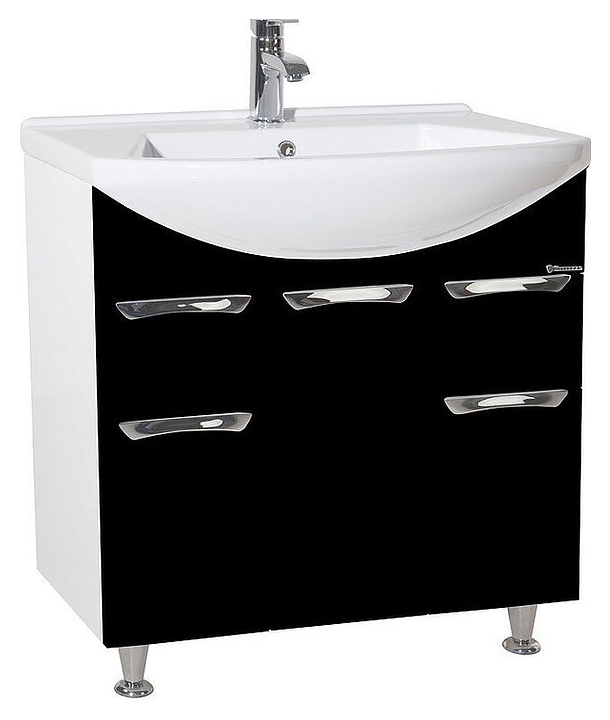 Тумба под раковину Bellezza Альфа 75 черная