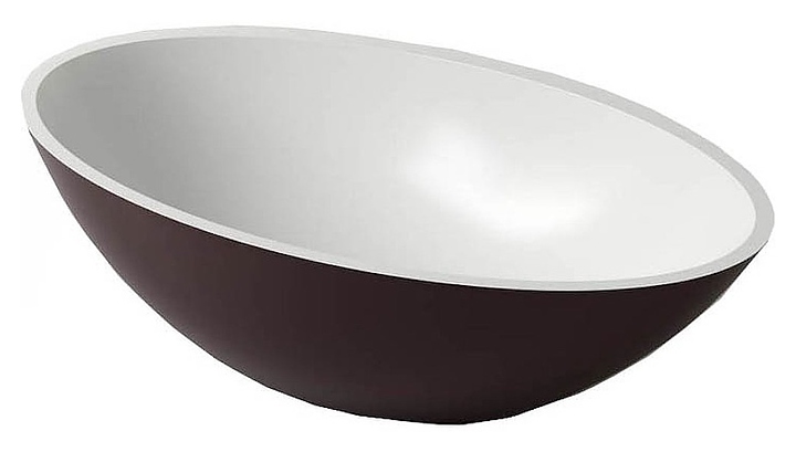 Раковина Holbi Dione Soft Rock Duo 59х35,5 см, белая матовая, цветная матовая