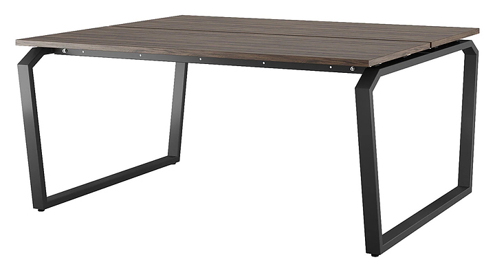 Стол офисный КОБОР TB/2-180/140 black/charlston