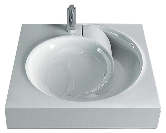 Раковина над стиральной машиной Jorno QOPP 60 4627173210140 60,5x60,3 см, литьевой мрамор