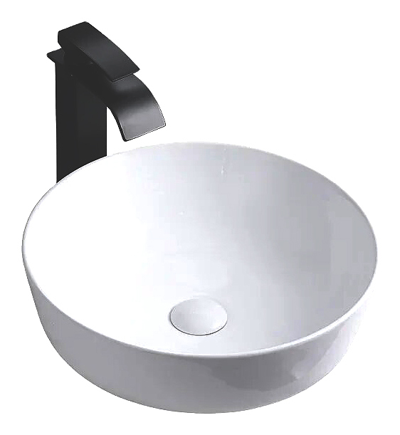 Раковина накладная Mira MR-4214 42х42 см, без отв. под смеситель, керамика