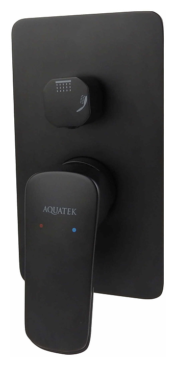 Смеситель для ванны и душа встраиваемый Aquatek Вега AQ1046MB 2 режима, черный матовый