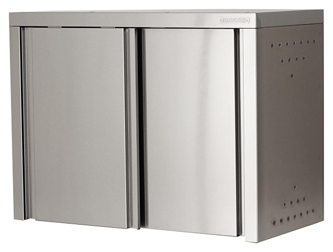 Полка кухонная Mecon Norma Inox ПНЗн 600х400х600 мм двери-купе, перфорированная внутренняя полка