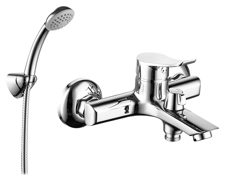 Смеситель для ванны и душа настенный Milardo Amplex AMPSB02M02