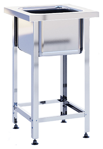 Ванна моечная CRYSPI ВМЦ S 1Л (L=530, S=530, Н=870, G=300), ёмкость (400х400х300)