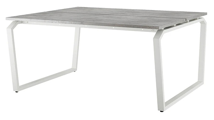 Стол офисный КОБОР TB/2-160/140 white/chicago