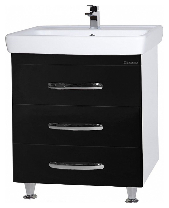 Тумба Bellezza Рокко 60 напольная, под раковину Santek Тигода 60, черная