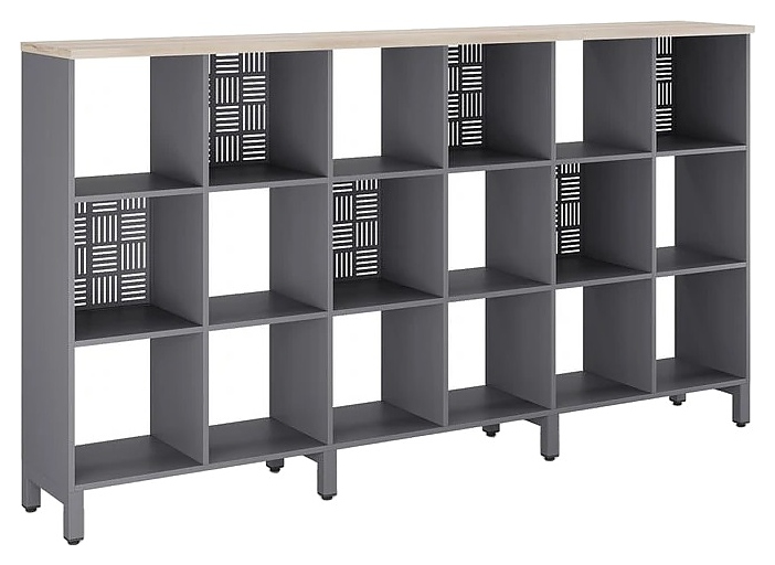 Стеллажная система КОБОР SQ-3Х6 graphite/natural