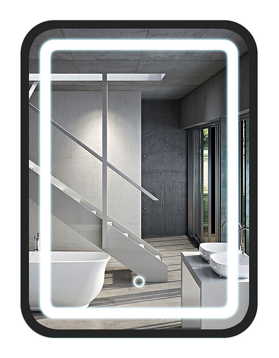 Зеркало Vincea LED VLM-2D600B 60×80 см, c подсветкой, сенсорным выключателем и диммером