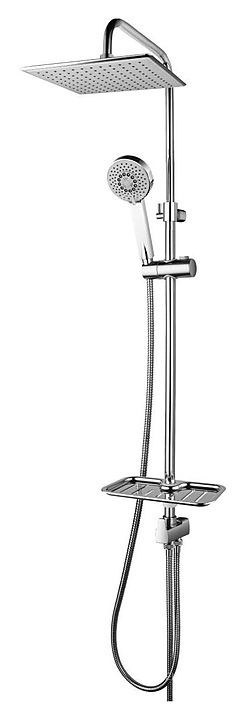 Душевая стойка LEMARK LM8803C без смесителя, с верхней душевой лейкой 