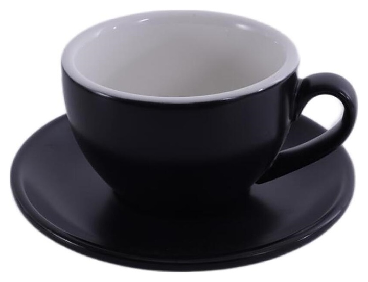 Чайная пара P.L. Barbossa Barista S0120-200-matte black 250 мл (фарфор) черная матовая