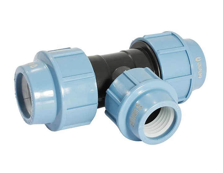 Фитинг Unipump для труб ПНД редукционный тройник D25x20x25