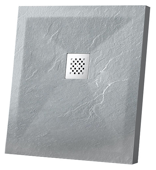 Поддон душевой Vincea VST-4SR9090G 90х90 см, искусственный камень, серый