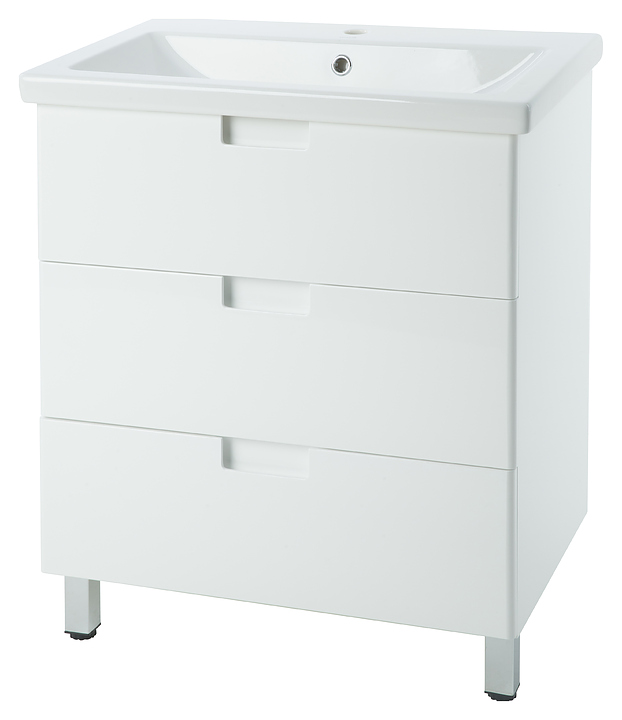 Тумба под раковину Bellezza Пегас 60 с 3 ящиками, белая