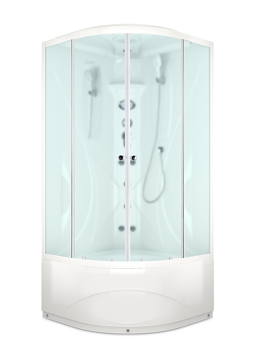 Душевая кабина с гидромассажем и блоком управления Domani-Spa Elegance high DS01E99HAM10 90х90 см