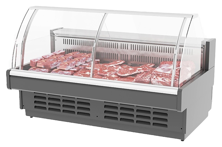 Витрина холодильная Lida Midi-1 U (2410х1220х1250 мм), встроенный агрегат